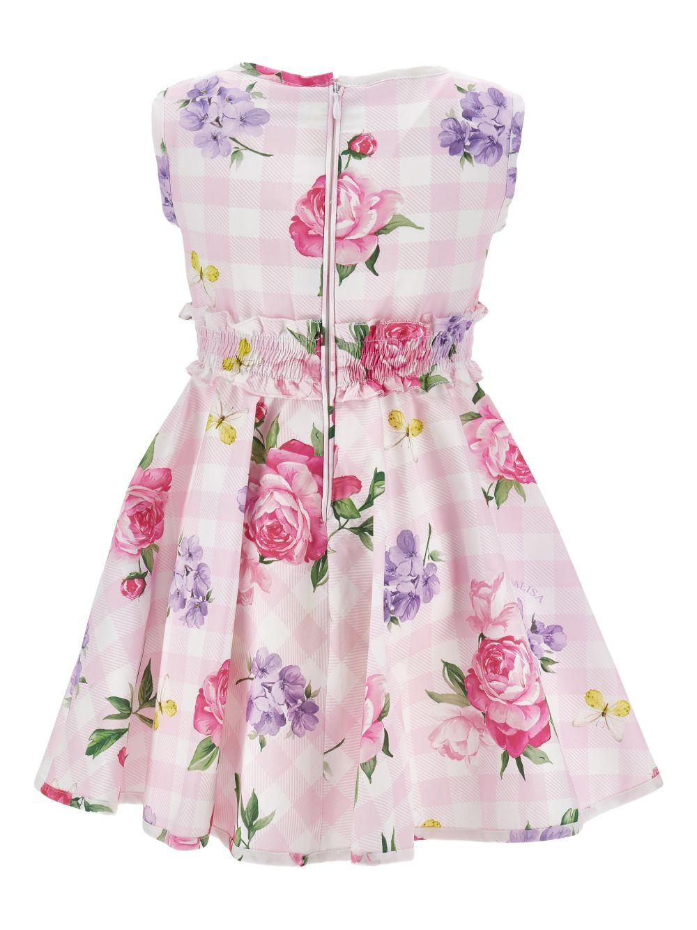 Abito multicolor per bambina 11G9087621 0090 Monnalisa Kids 