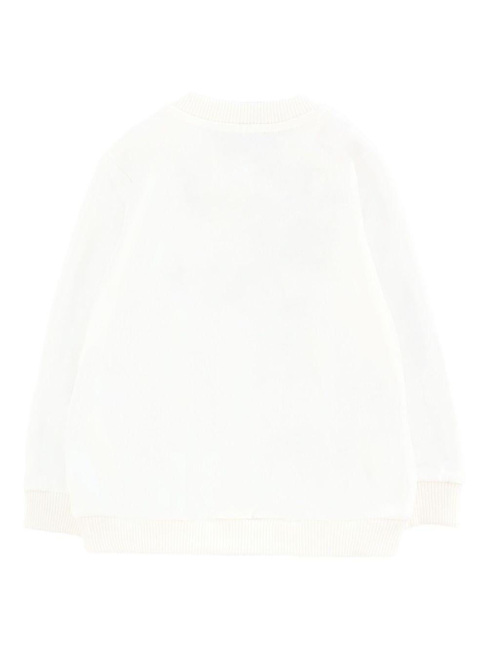 Felpa bianca per neonato MNF060LCA40 10063 Moschino Kids 