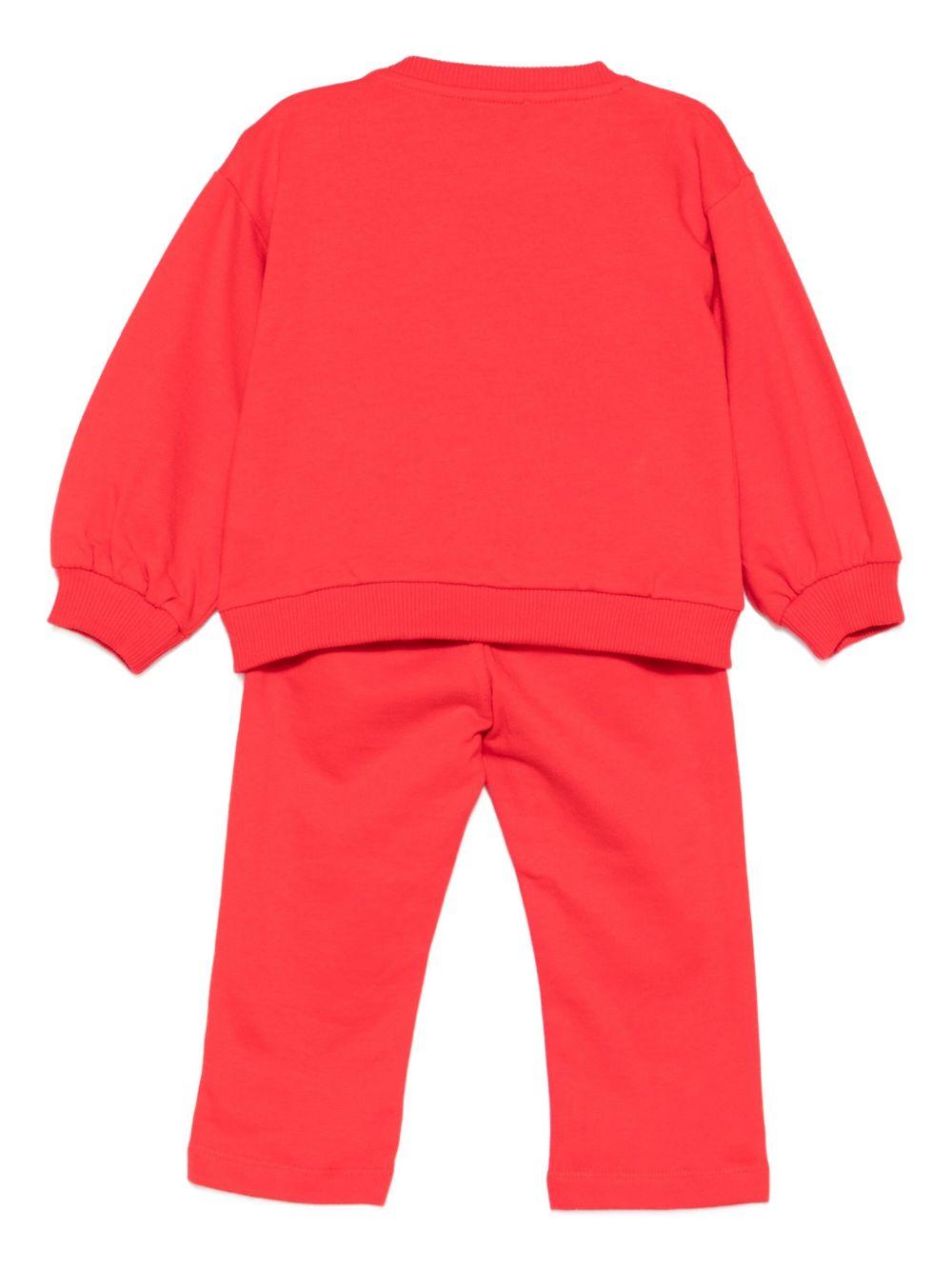 Completo sportivo rosso per neonata MDK03DLCA40 50109 Moschino Kids 