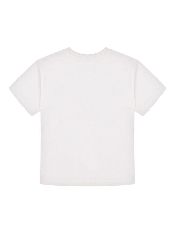 T-shirt bianco per bambino HMM05GLAA10 10063 Moschino Kids 