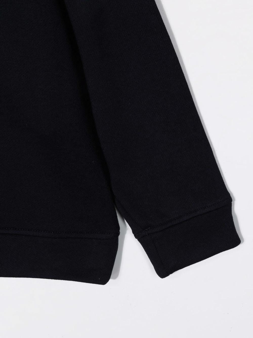 Blue cotton blend sweatshirt for boys