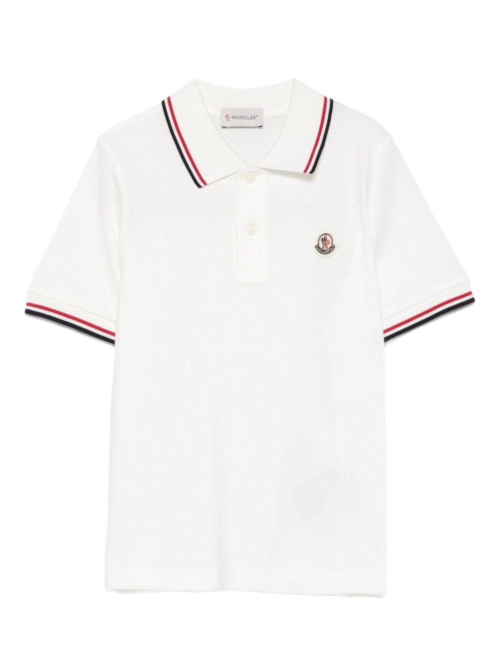 Polo bianca per bambino 9548A000058496W 034 Moncler Kids 
