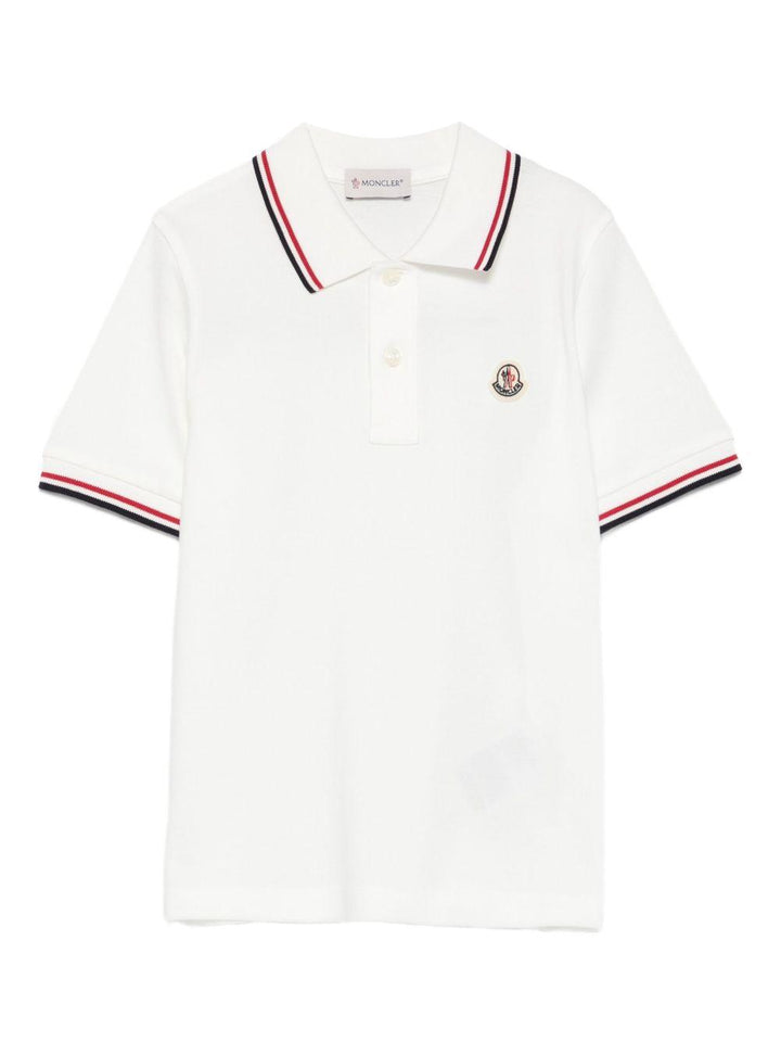 Polo bianca per bambino 9548A000058496W 034 Moncler Kids 