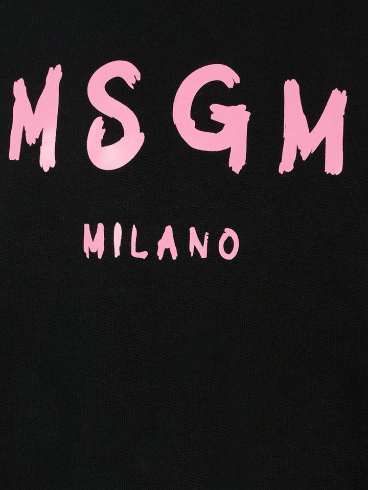 Felpa nera per bambino F5MSJUSW018 110/83 Msgm Kids 