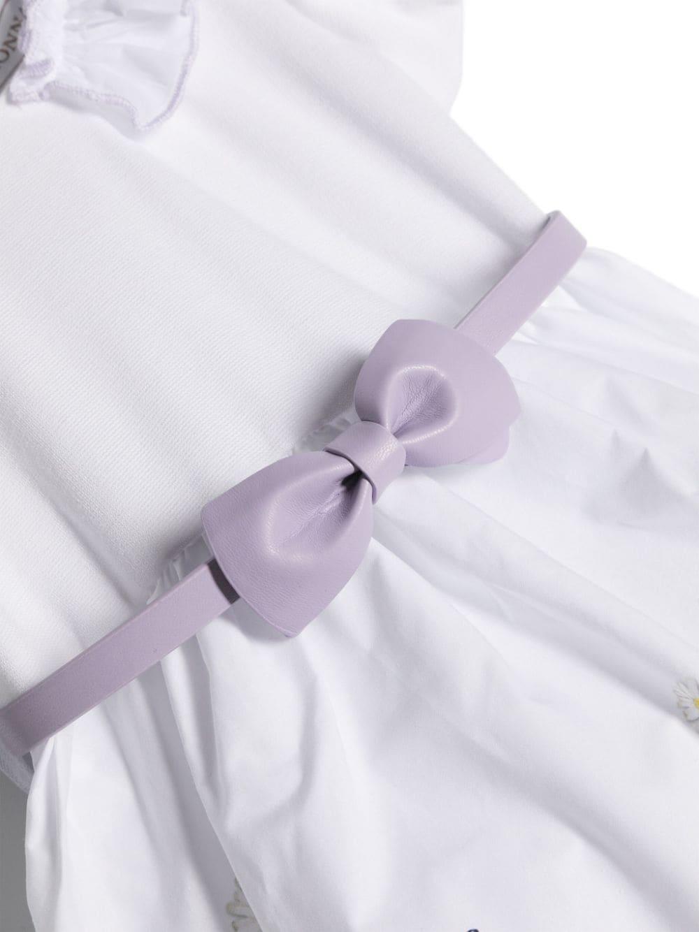 Abito bianco per neonata con stampa