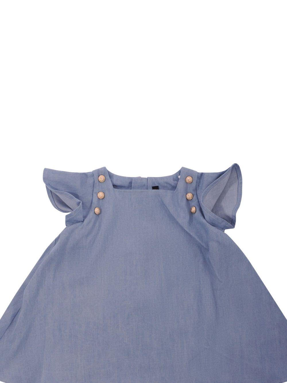 Abito blu per neonata BY1171P0588 653 Balmain Kids 