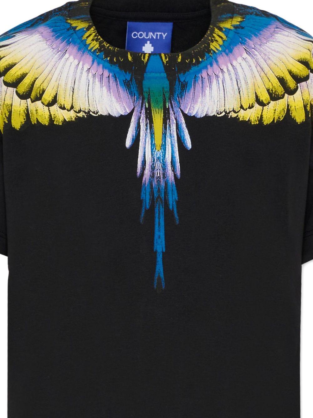 T-shirt nera per bambino F5CMJBTH064 110 Marcelo Burlon Kids 