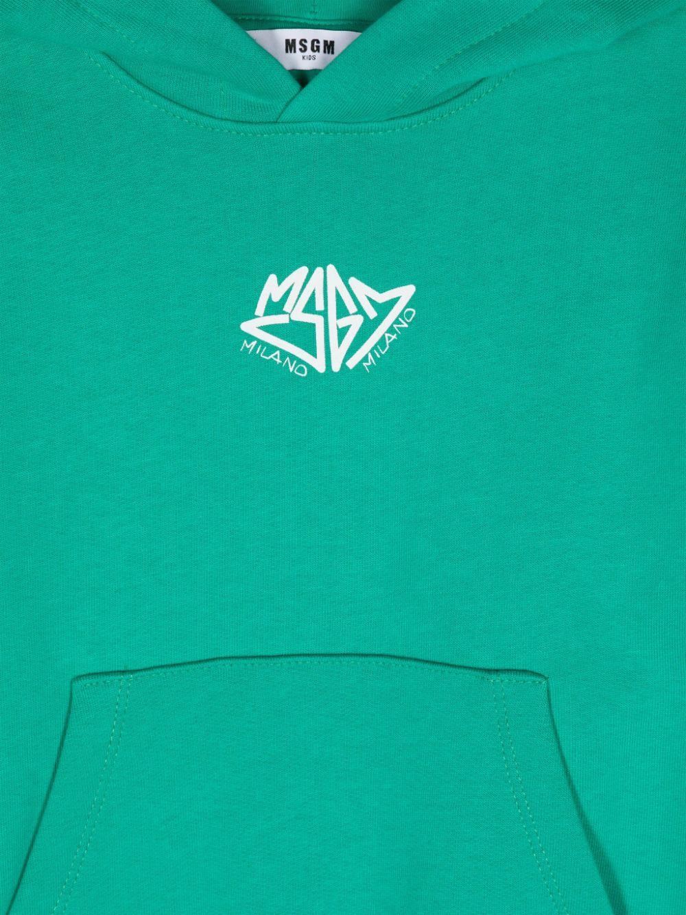 Green cotton sweatshirts for children