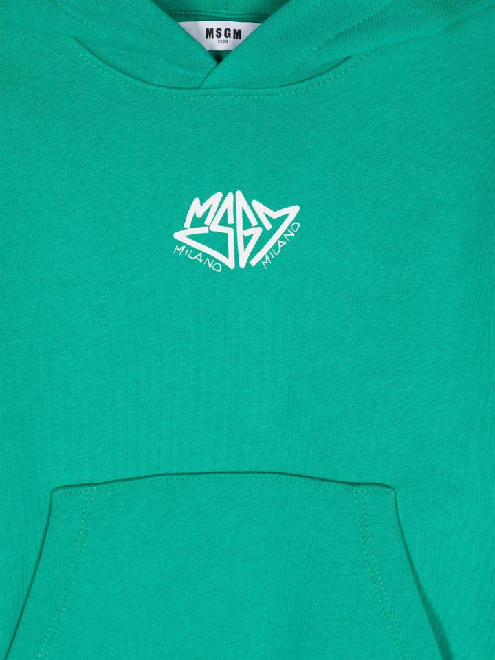 Green cotton sweatshirts for children