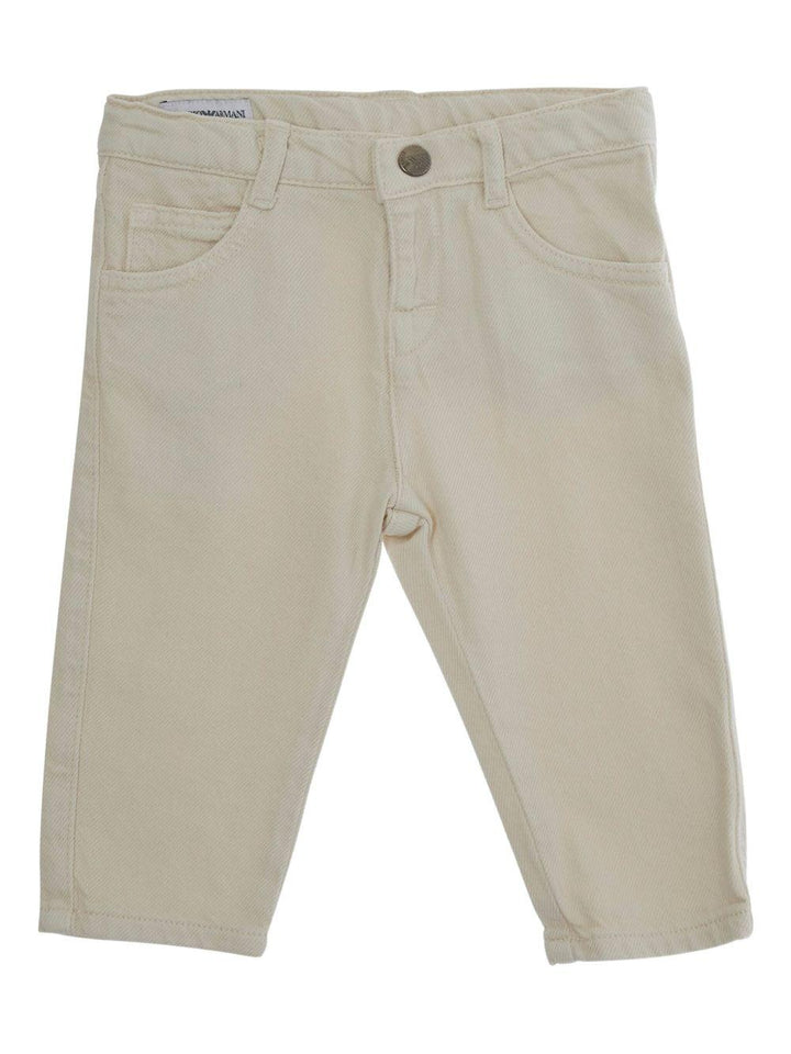 Pantalone beige per neonato EB000758AF16164 U1156 Emporio Armani Kids 
