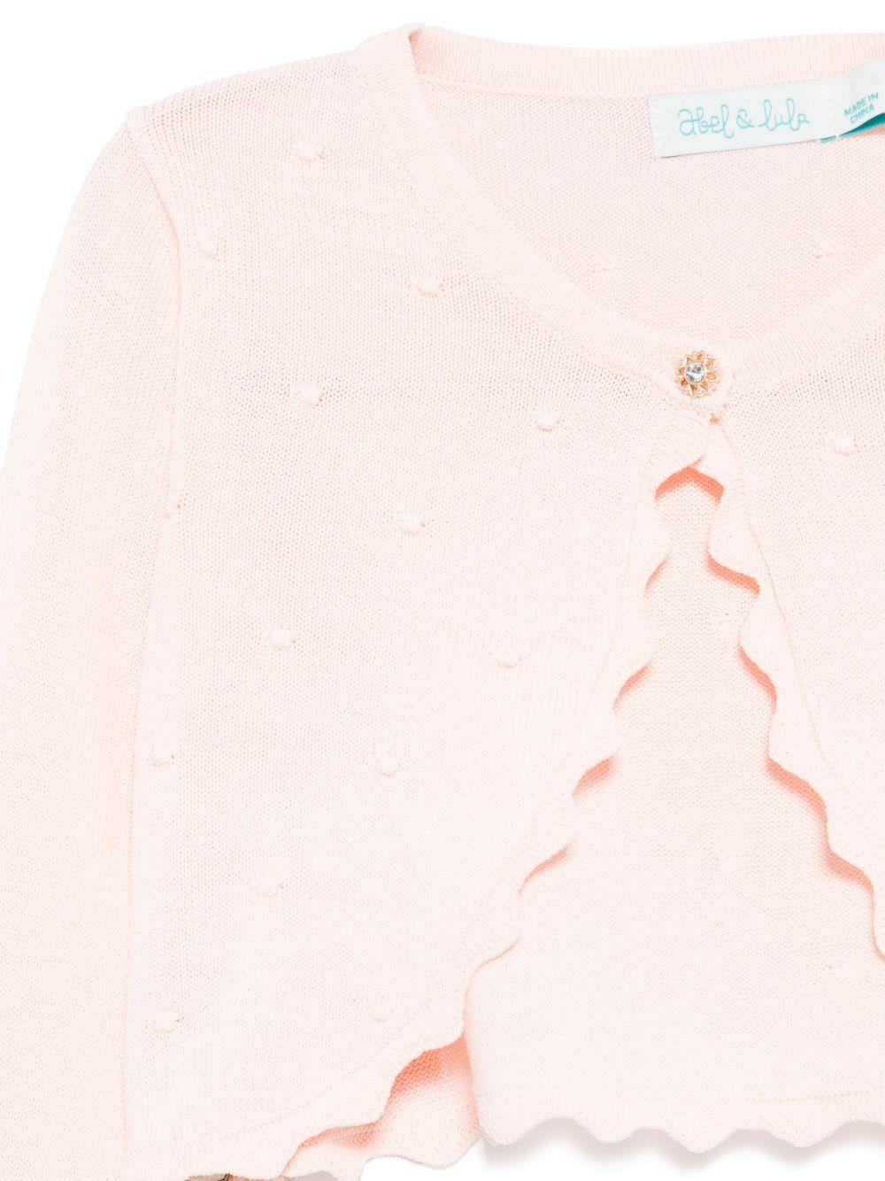 Cardigan rosa chiaro per bambina
