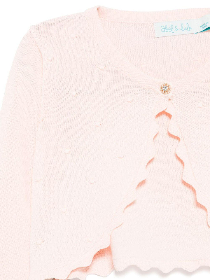 Cardigan rosa chiaro per bambina