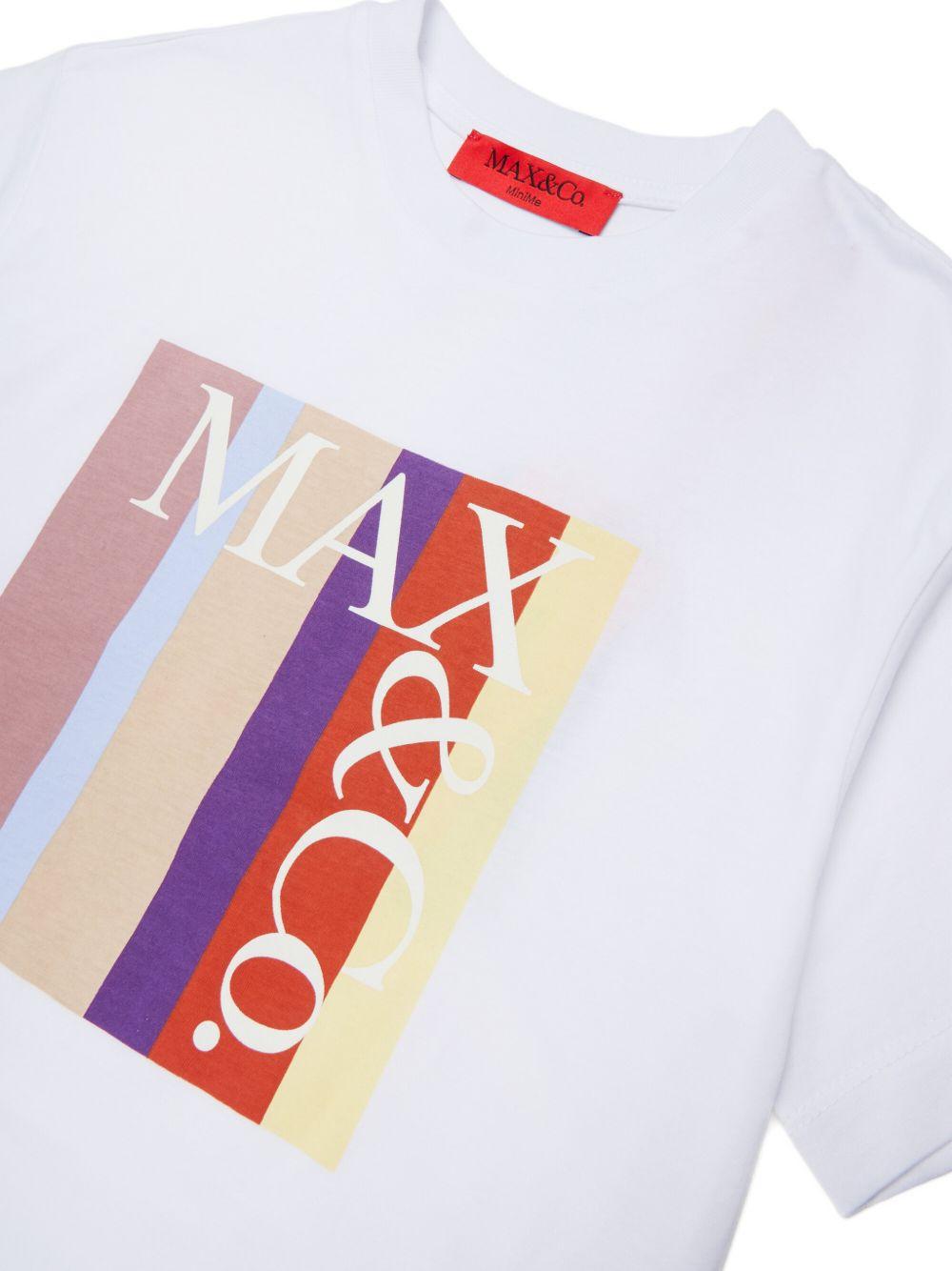 T-shirt bianco per bambina MX0390MX02I MX100 Max&co Kids 