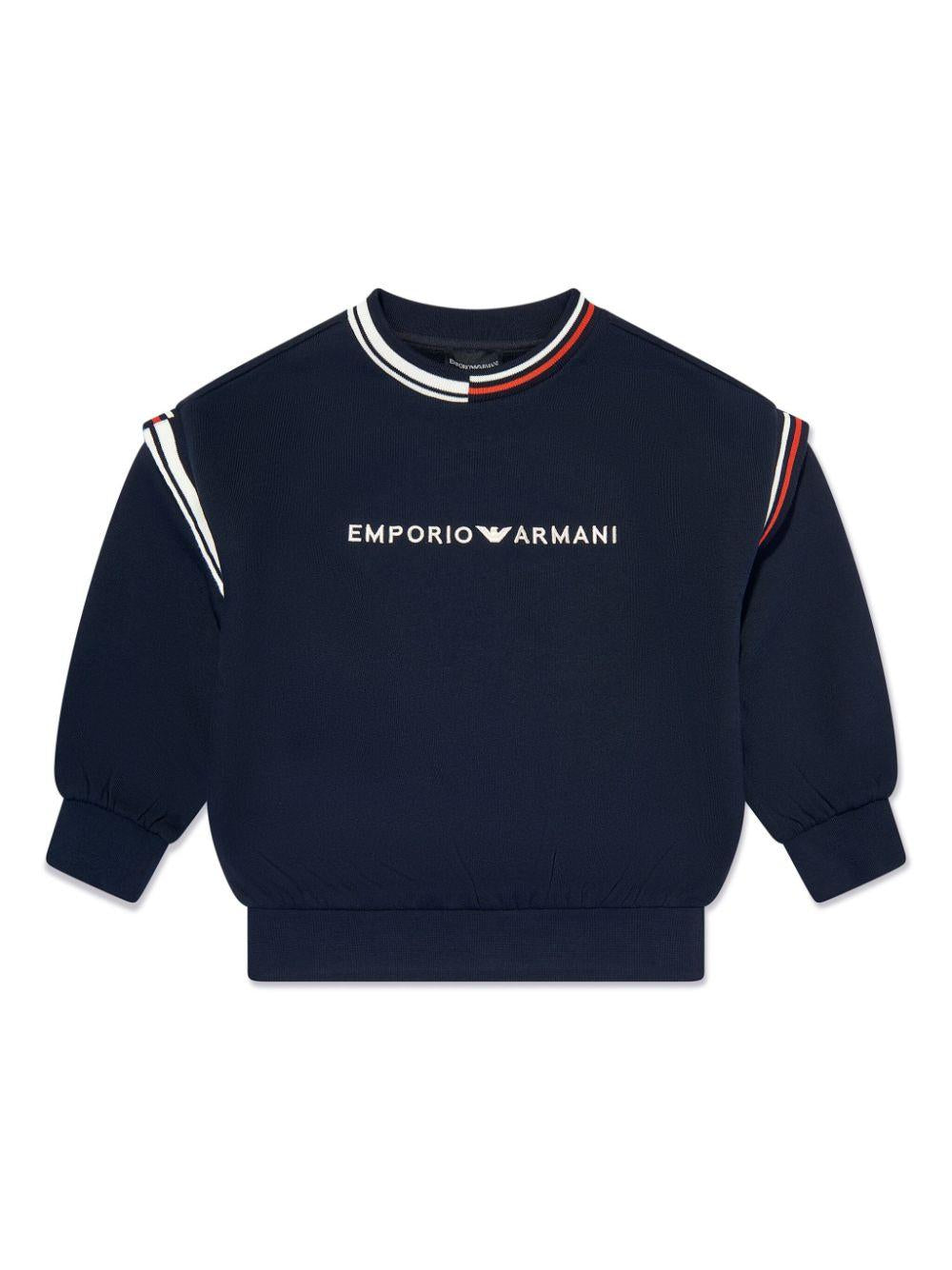 Felpa blu navy per bambino con logo