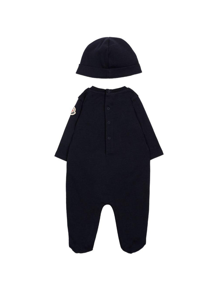 Tutina blu navy per neonato 9518P000018392E 778 Moncler Kids 