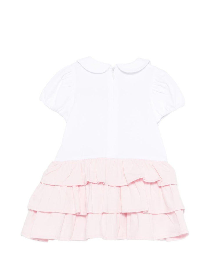 Abito bianco/rosa per neonata HA6067JS003 C3863 Liu Jo 