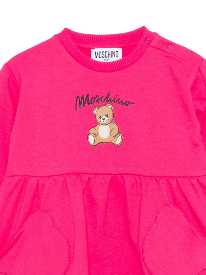 Abito rosa per neonata MDV0CULCA40 50541 Moschino Kids 