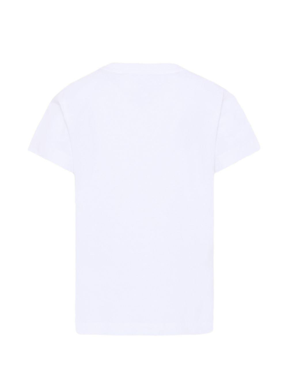 T-shirt bianca per bambino HUM05ULBA10 10101 Moschino Kids 