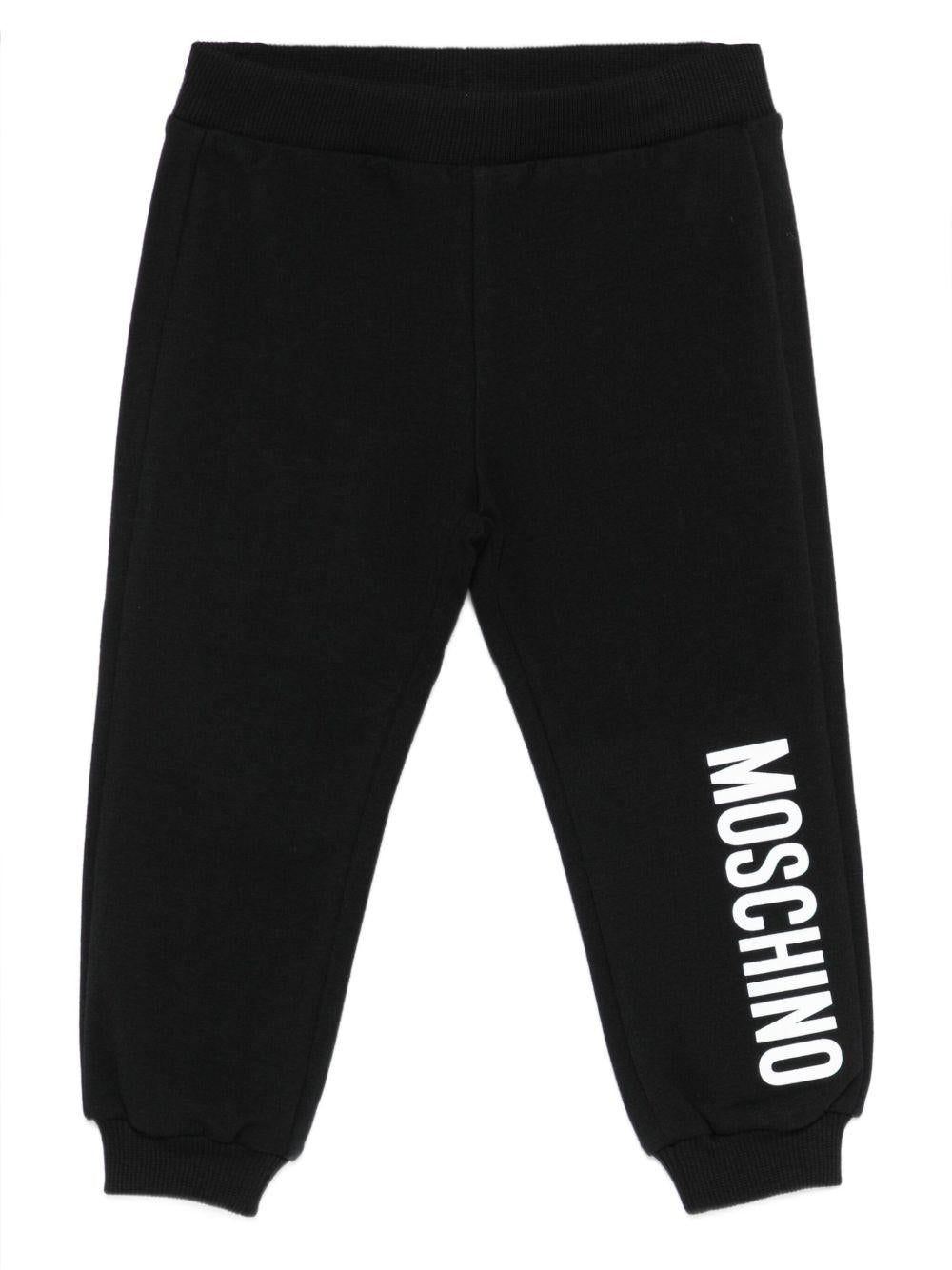Pantalone nero per neonato MUP05QLDA17 60100 Moschino Kids 