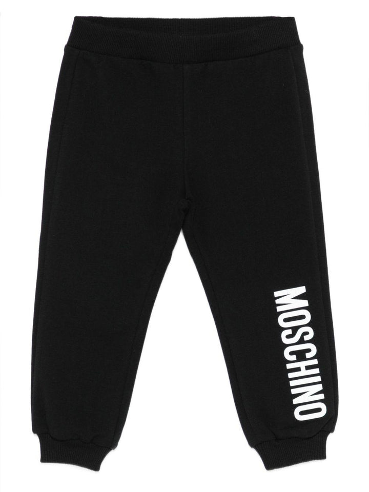 Pantalone nero per neonato MUP05QLDA17 60100 Moschino Kids 