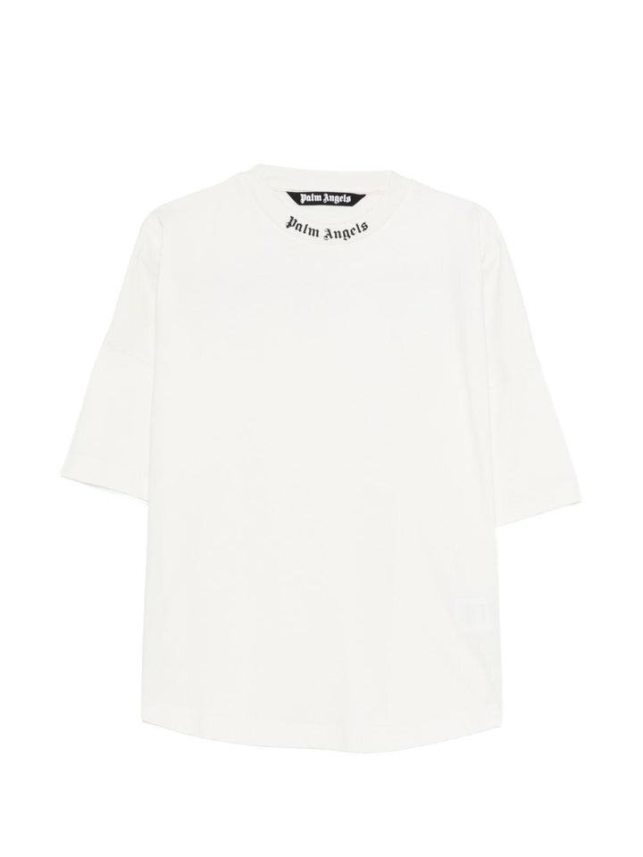 T-shirt bianca per bambino PMAA10BS26JER001 0110 Palm Angels 