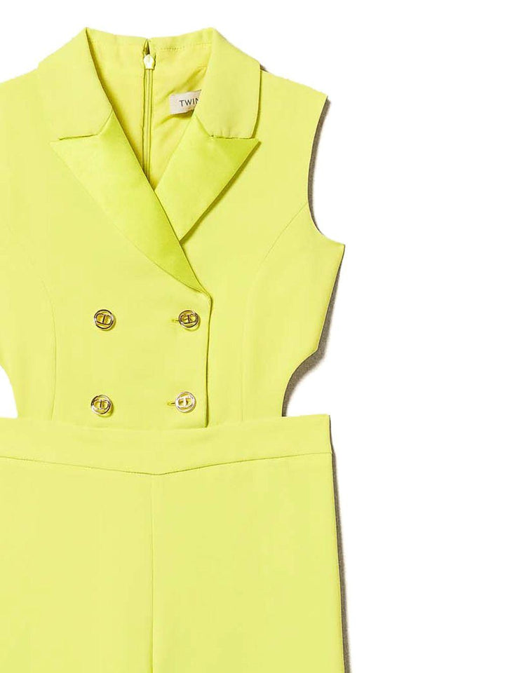 Fluorescent yellow tracksuit for girls