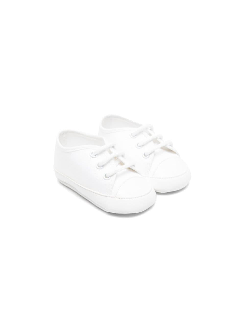 Sneakers bianche per neonato in twill