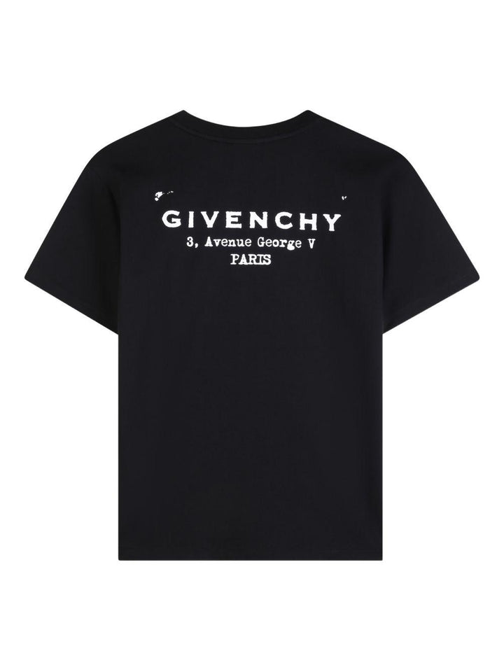 T-shirt nera per bambino H31075 09B Givenchy Kids 