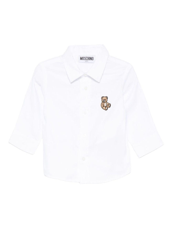 Camicia bianca per neonato M5C002LNE06 10101 Moschino Kids 