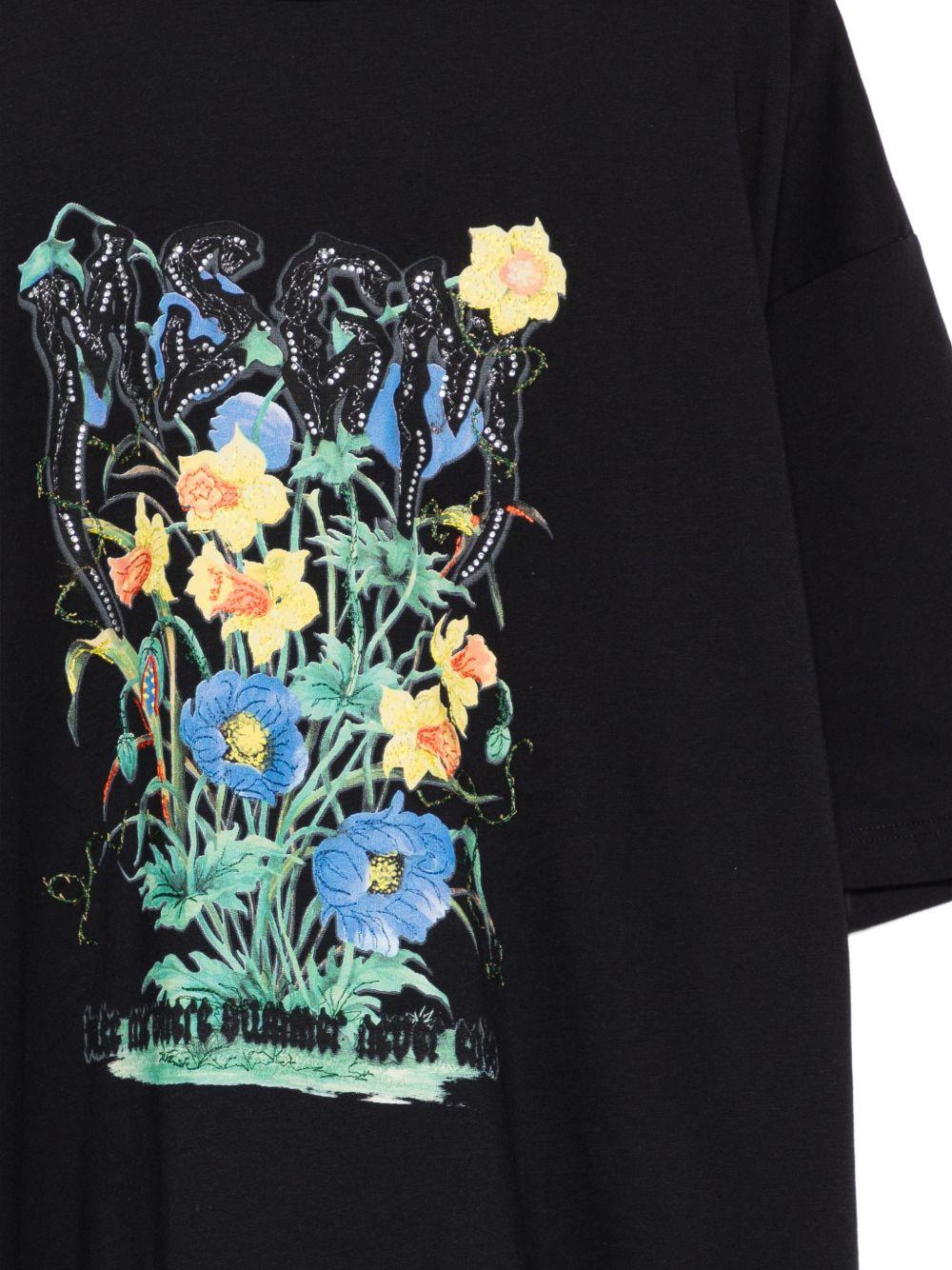 T-shirt nera per bambina S6MSJGTH204 110 Msgm Kids 