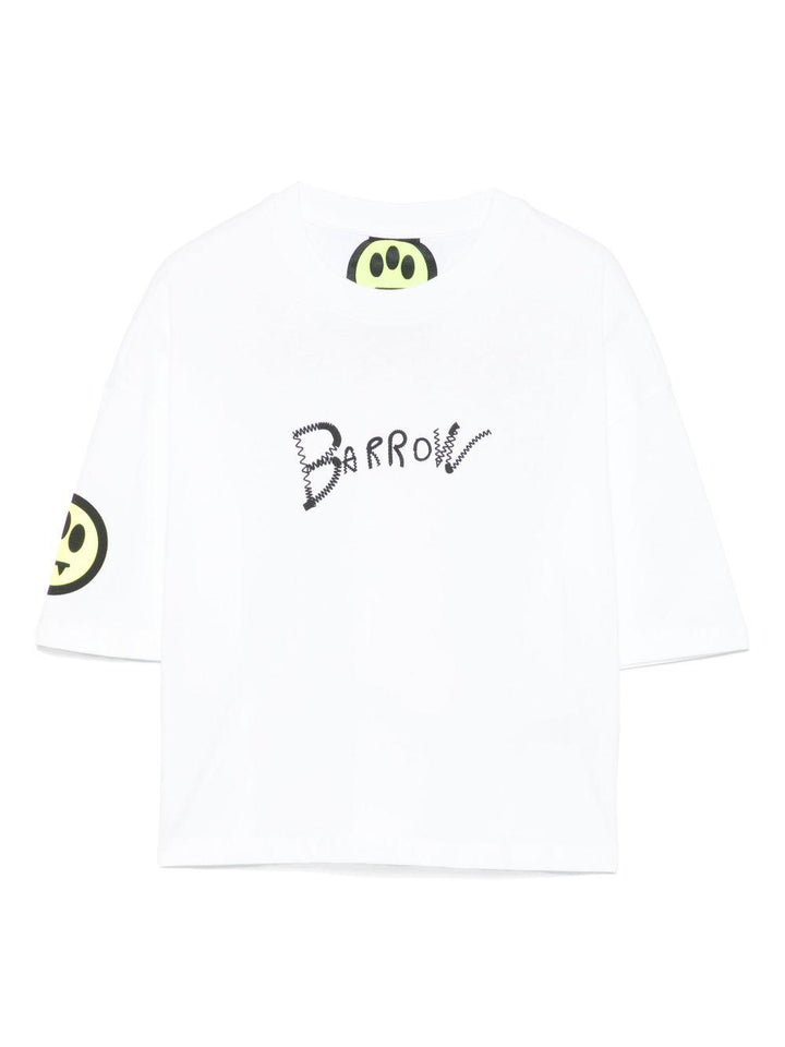 T-shirt bianca per bambina S5BKJGTH149 002 Barrow Kids 