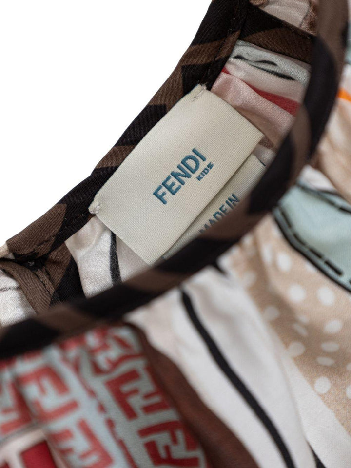 Abito multicolor per bambina JFB838AVVY F0B8F Fendi Kids 