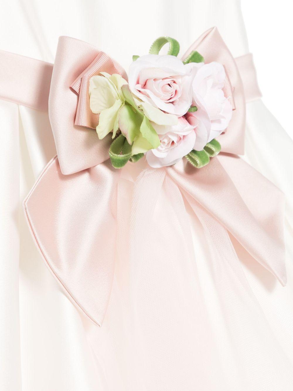 Abito rosa chiaro/bianco per neonata