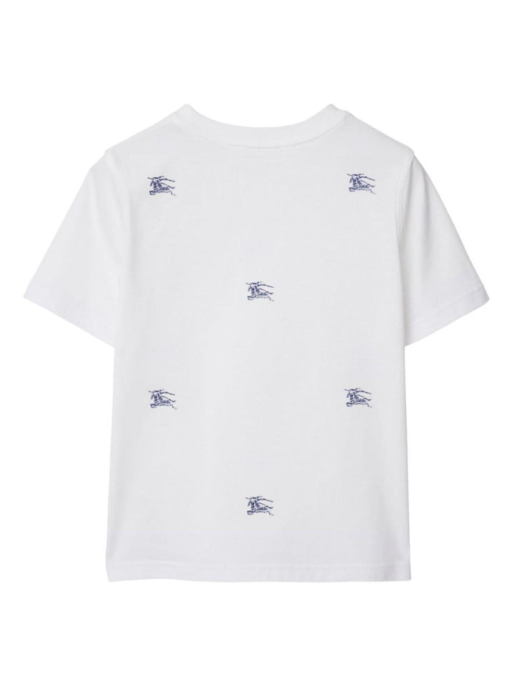 T-shirt unisex in cotone bianca 8092538 A1464 Burberry Kids 