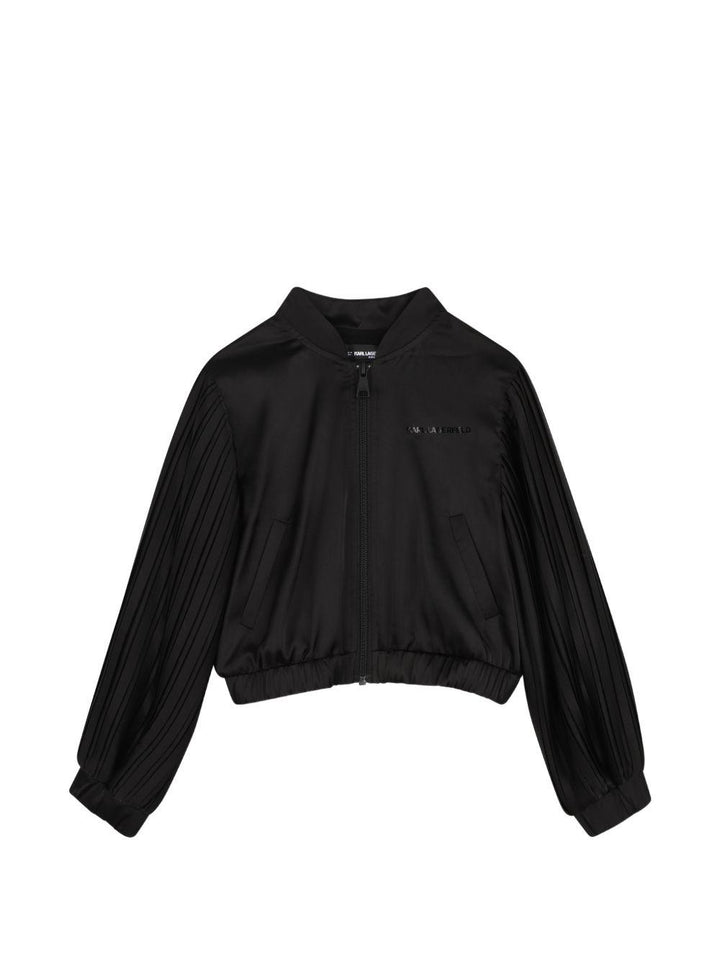 Bomber nero per bambina Z31131 09B Karl Lagerfeld Kids 