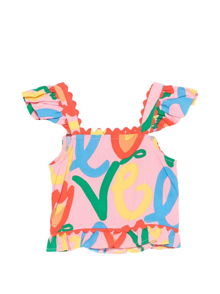 Top rosa/multicolor per bambina TY5A42Z3437 509MC Stella McCartney Kids 