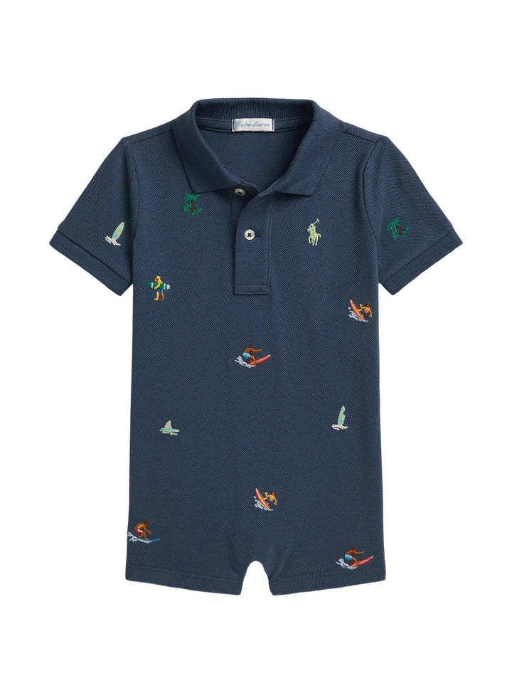 Tutina blu navy per neonato 320B14128 001 Ralph Lauren Kids 