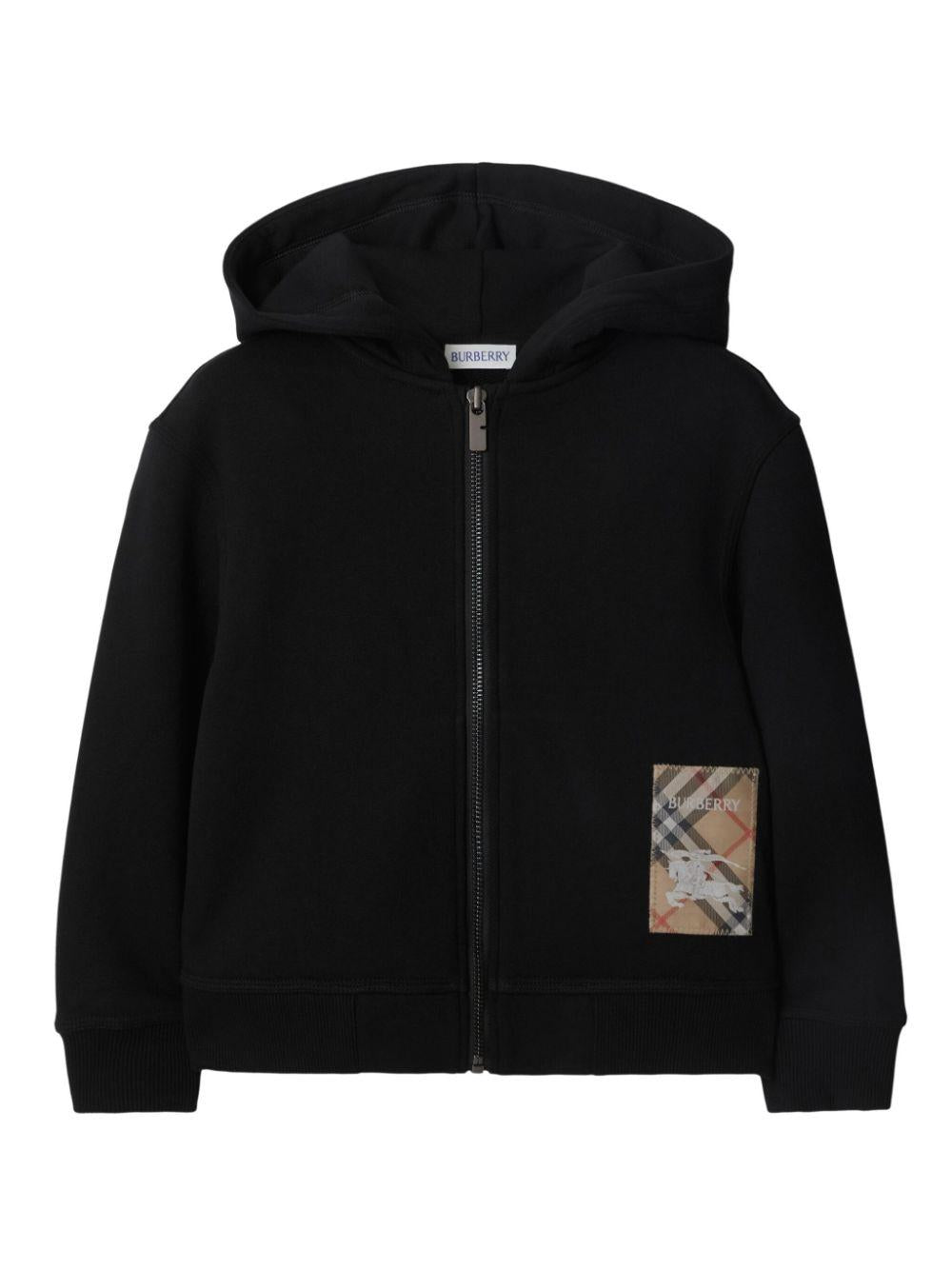 Felpa nera per bambino 8100199 A1189 Burberry Kids 