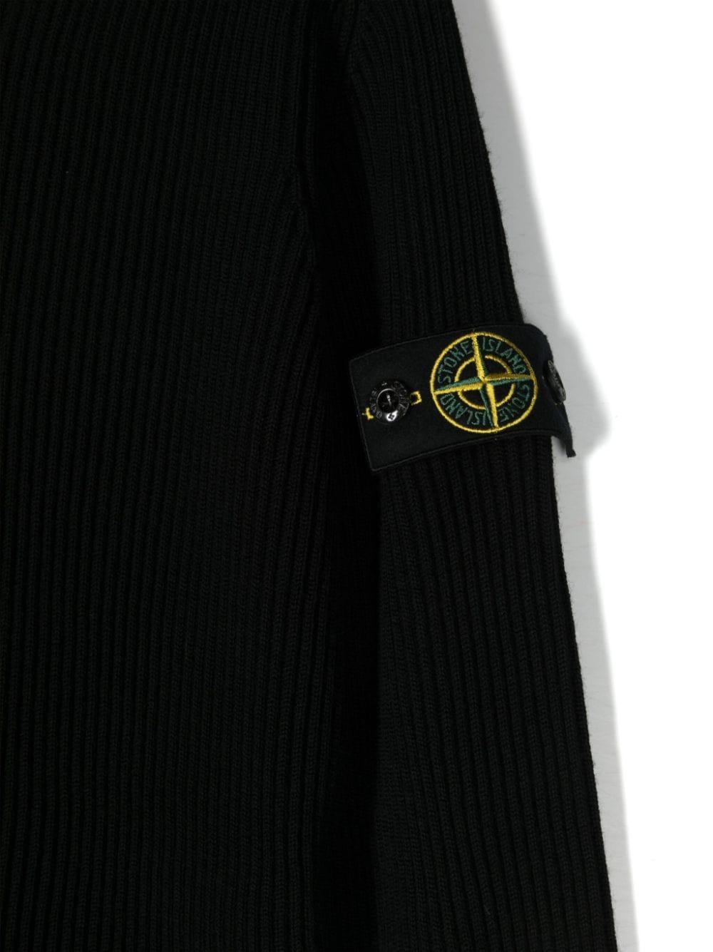 Maglione nero per bambino con logo