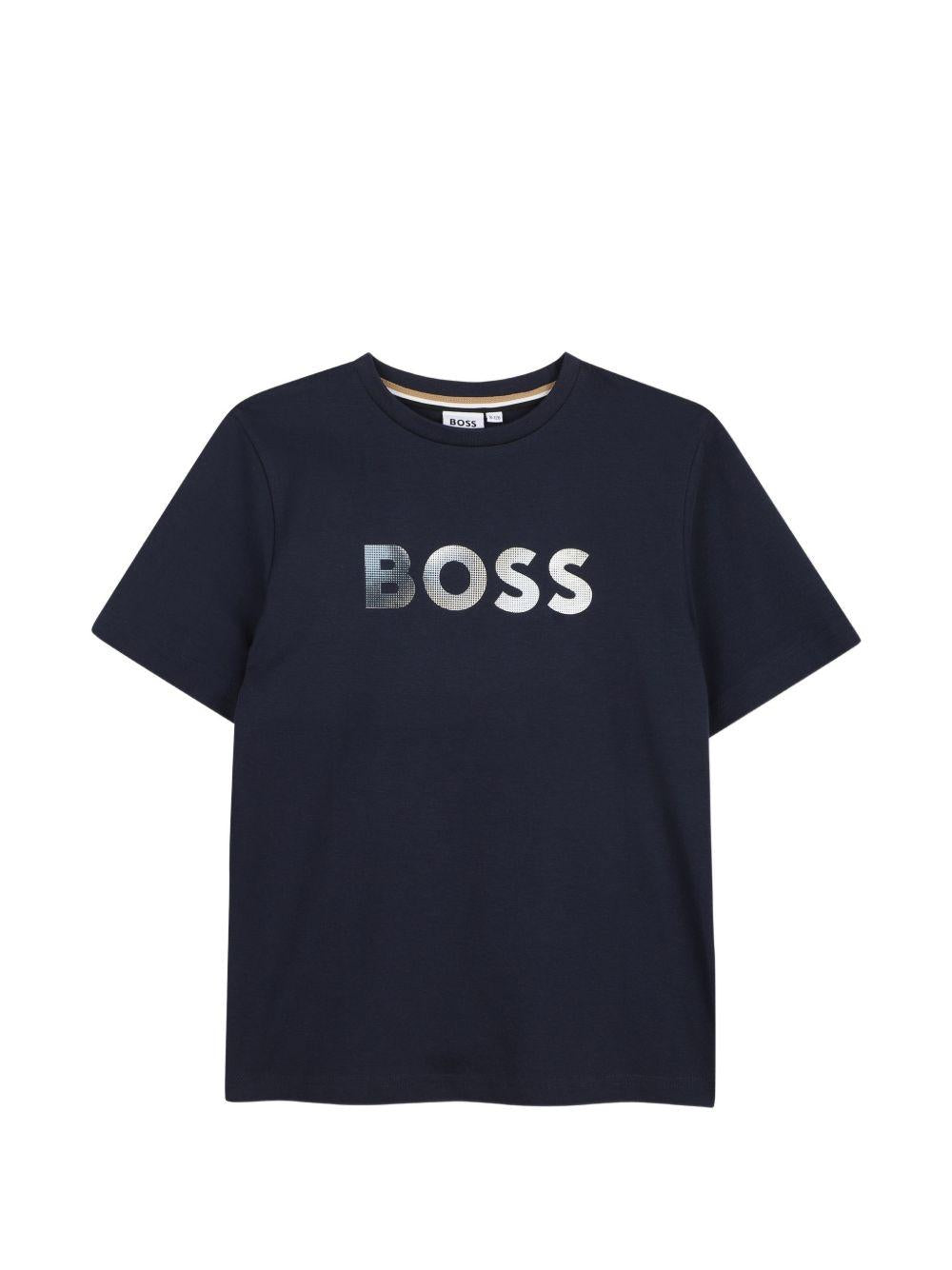 T-shirt blu scuro per bambino J52983 849 Boss Kids 