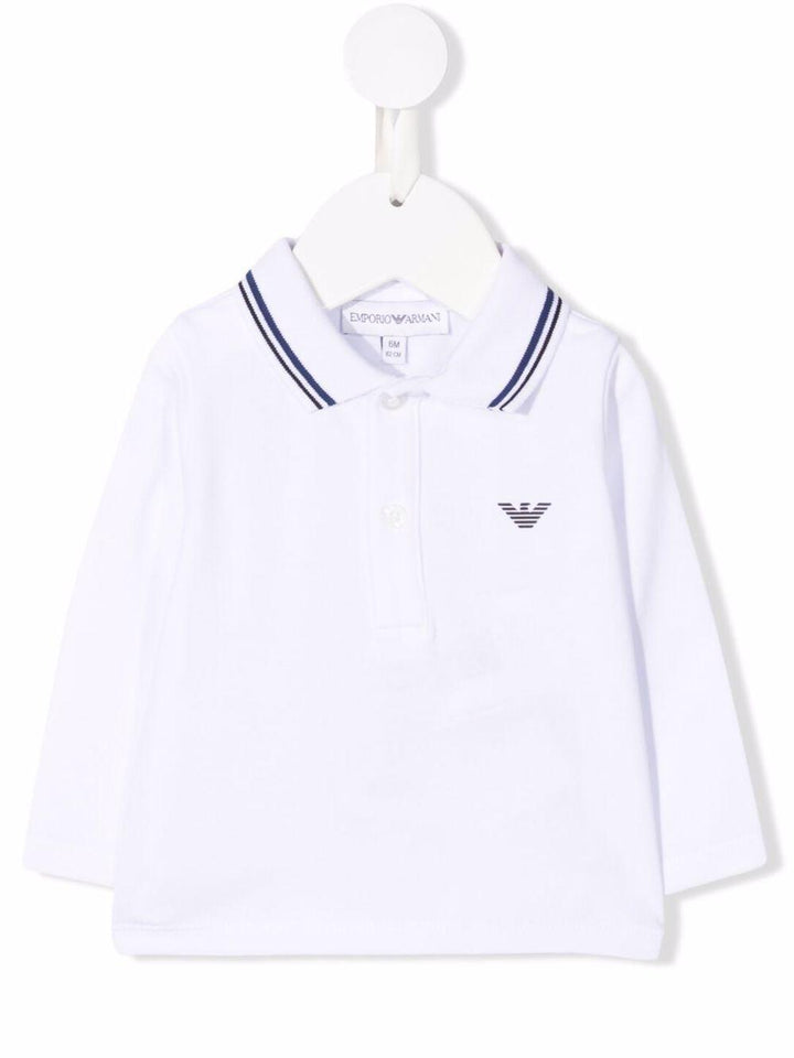 Polo bianco per neonato 8NHFB51JPTZ 0100 Emporio Armani Kids 