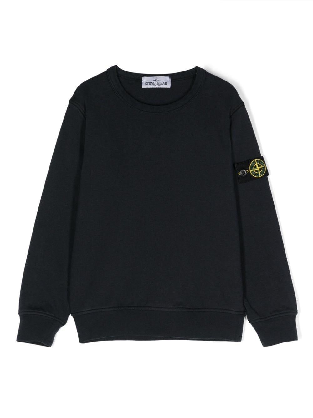 Felpa blu per bambino con logo