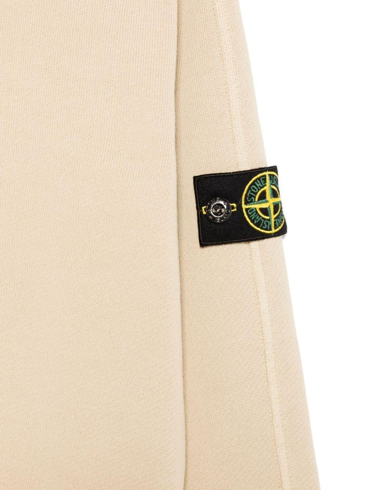Beige sweatshirt for boys with logo