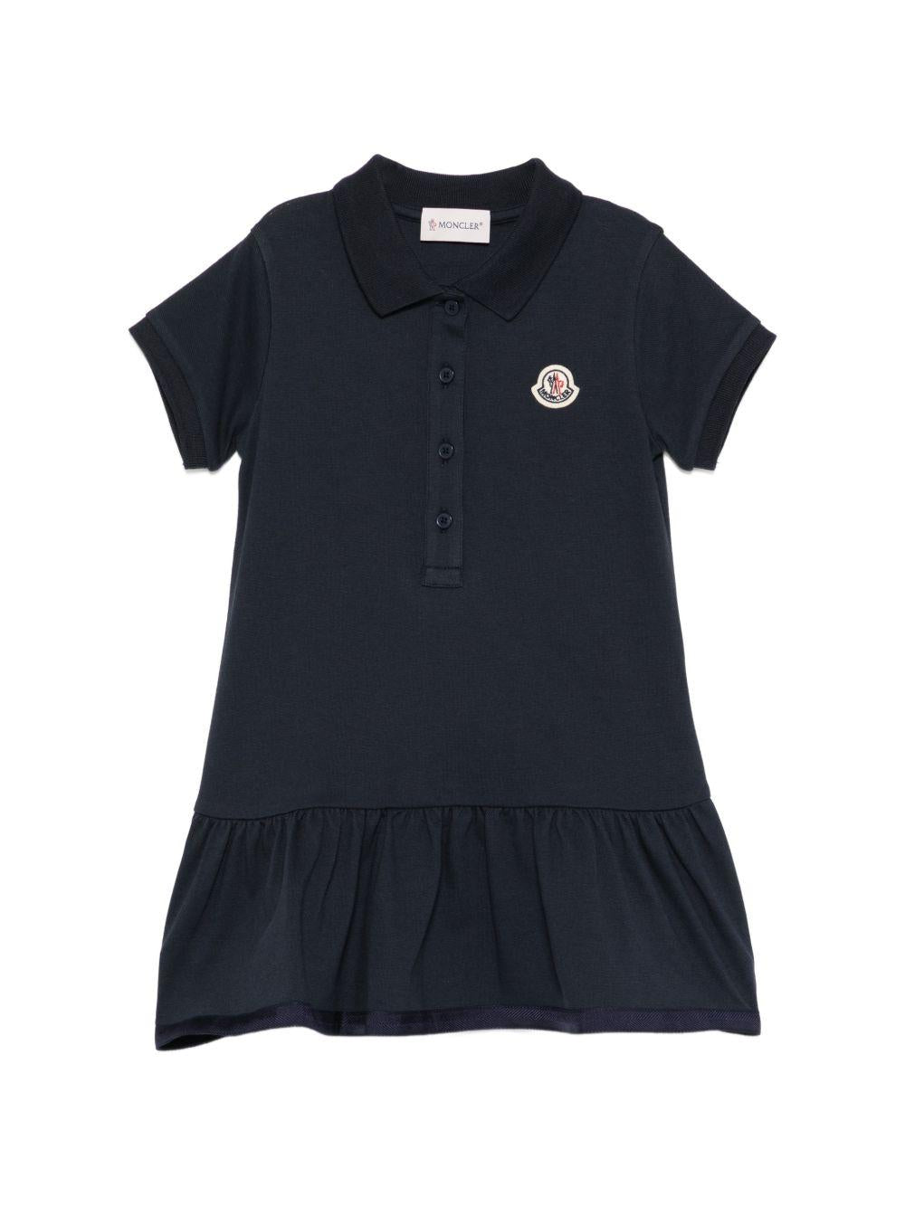 Abito blu navy per bambina 9548I000148496F 773 Moncler Kids 