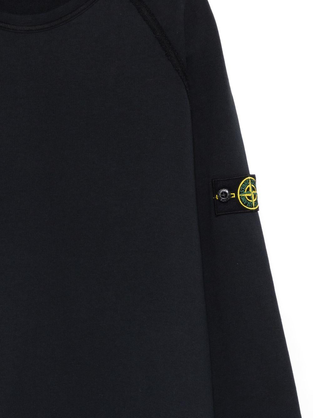 Felpa nera per bambino 66100015S0040 V0029 Stone Island Kids 