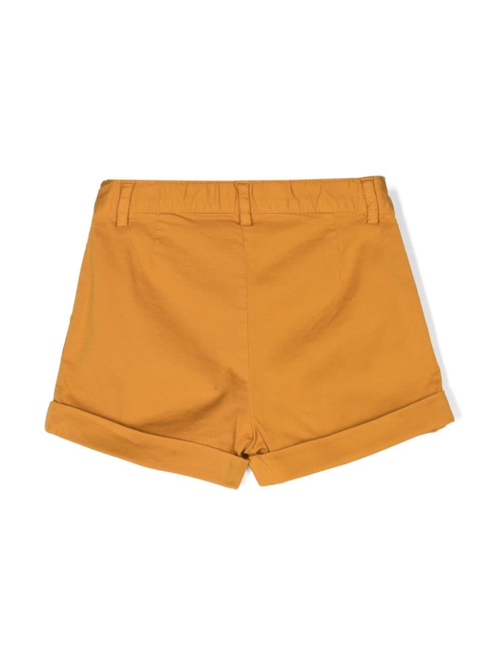 Caramel brown Bermuda shorts for girls