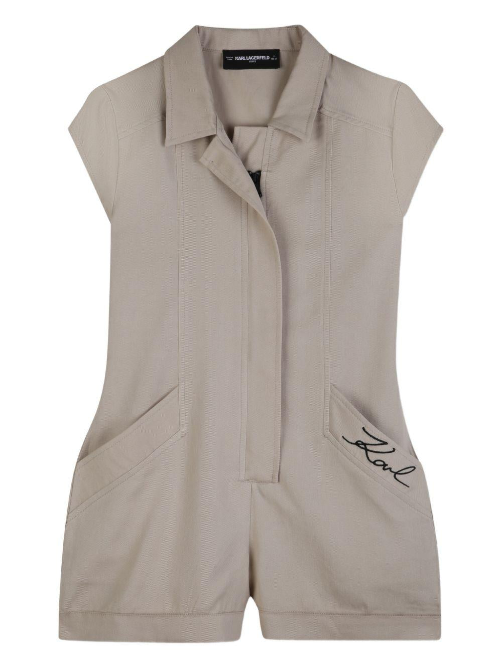 Tuta beige per bambina Z31116 192 Karl Lagerfeld Kids 