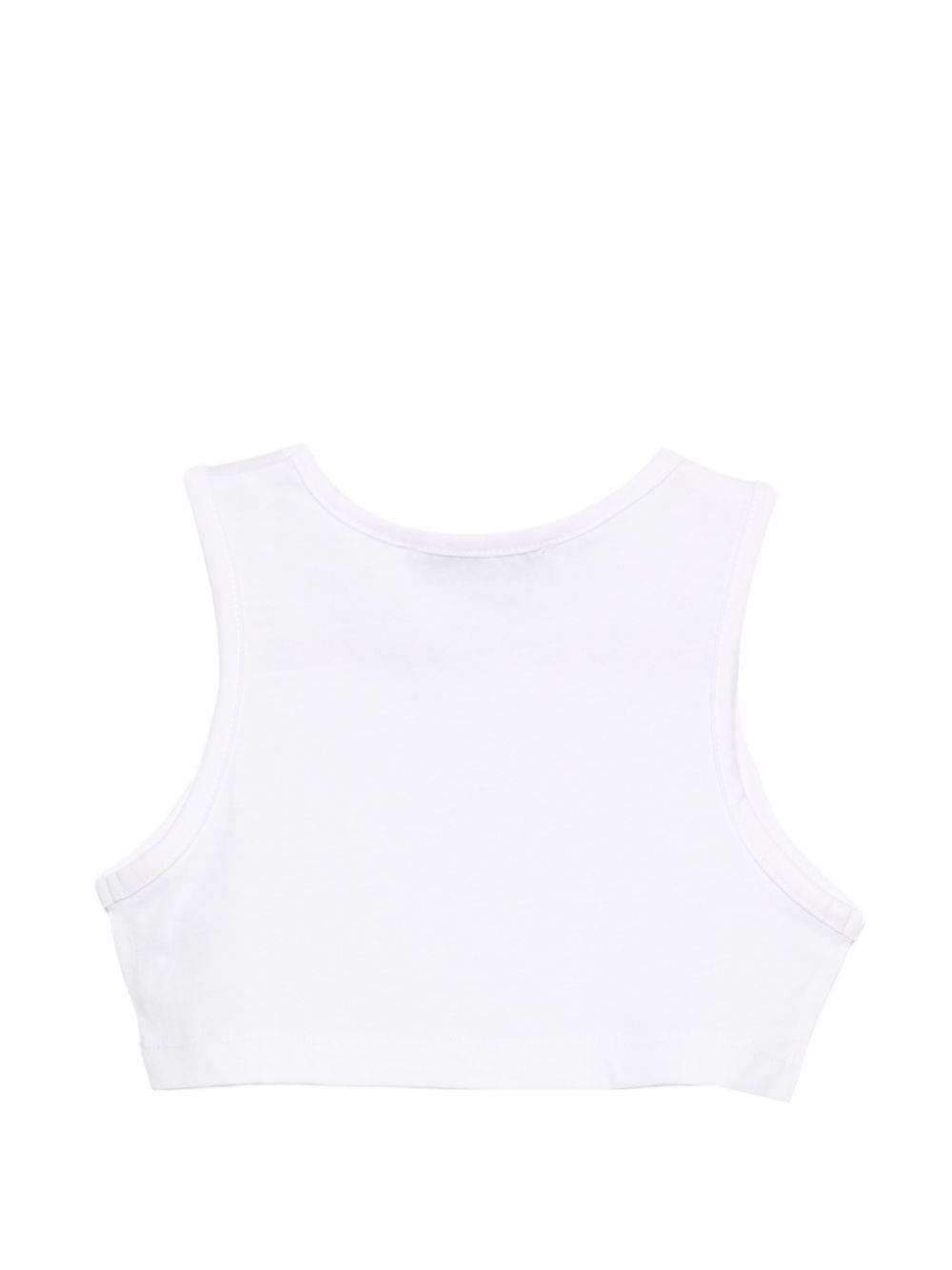 Top bianco per bambina S6MSJGTO011 001 Msgm Kids 