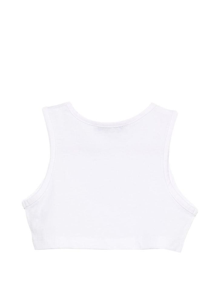 Top bianco per bambina S6MSJGTO011 001 Msgm Kids 