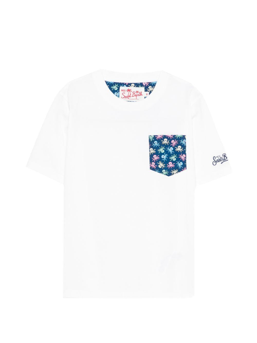 T-shirt bianco per bambino KEA0001 00706L MC2 Saint Barth Kids 
